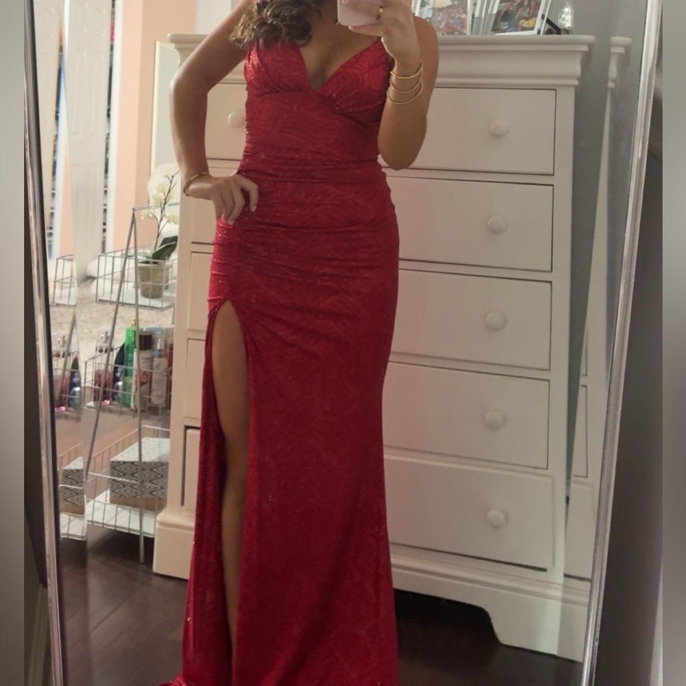 Red Sparkle Prom Dress
